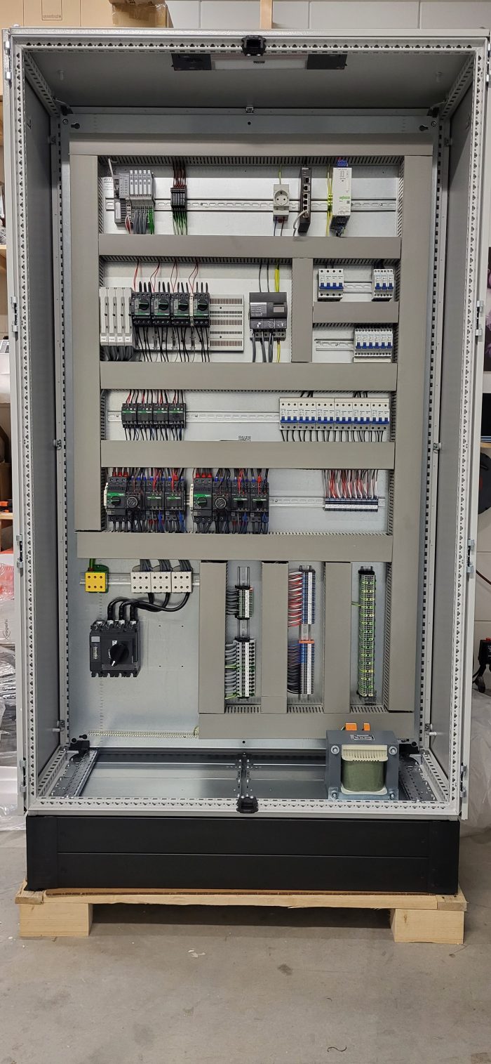 Industrial control panel used in the automated production system
